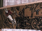 Fresque de 44m x1m, acrylique sur craft illustrant L’Apocalypse de Jean